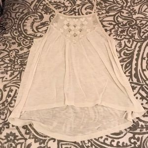 White Detailed Tank Top